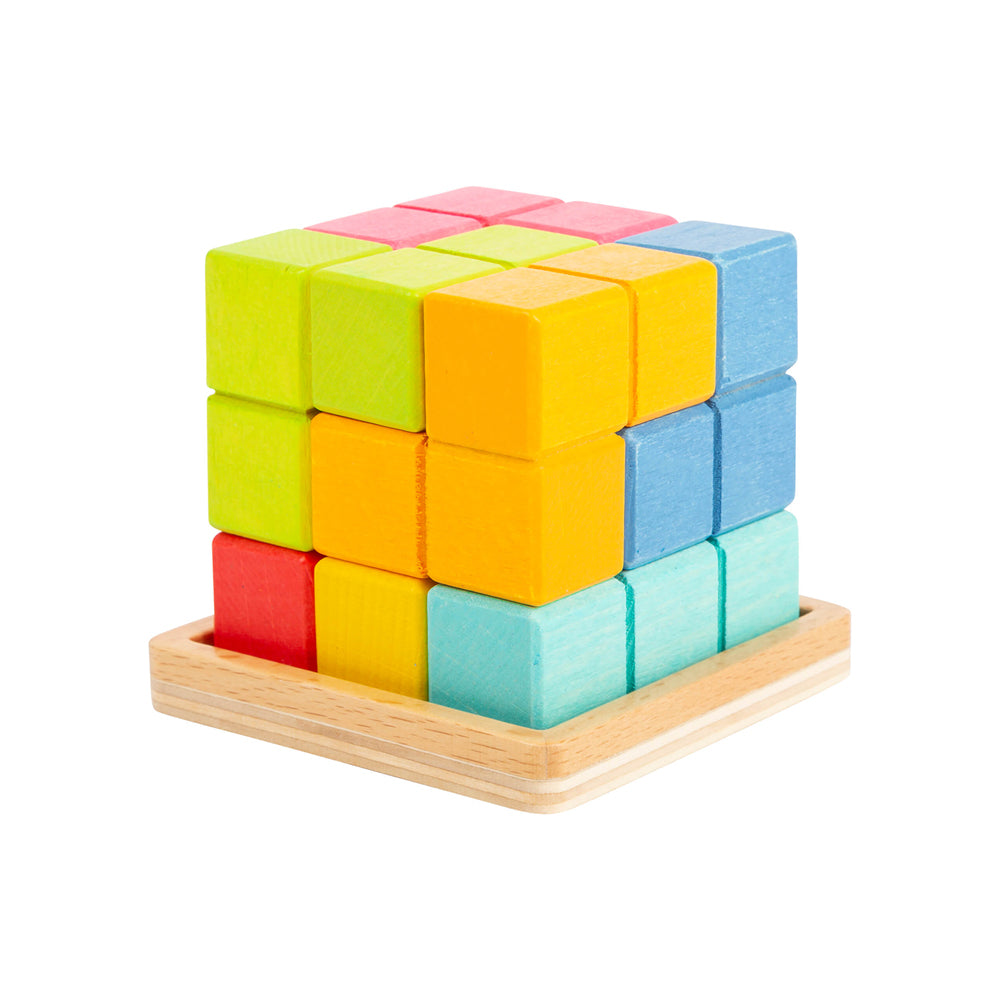 Cubes en bois 3D - jeu de réflexion magique - suppression progressive