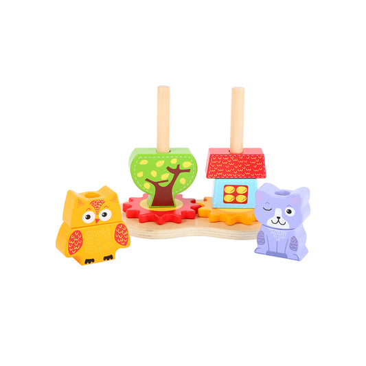 Stacking Game Cat and Owl - Runout