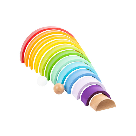 Wooden building blocks rainbow