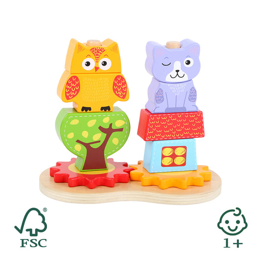 Stacking Game Cat and Owl - Runout