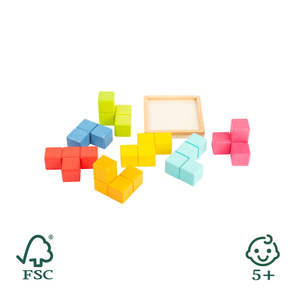 Cubes en bois 3D - jeu de réflexion magique - suppression progressive