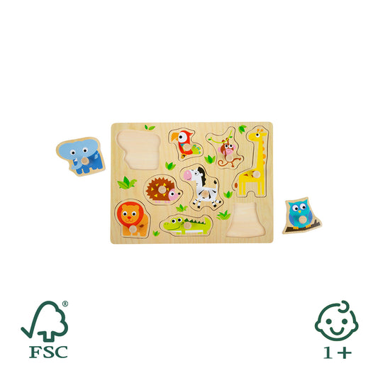 Set puzzle zoo animals