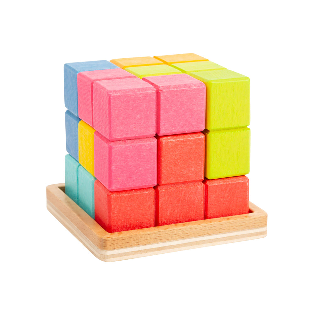 Cubes en bois 3D - jeu de réflexion magique - suppression progressive