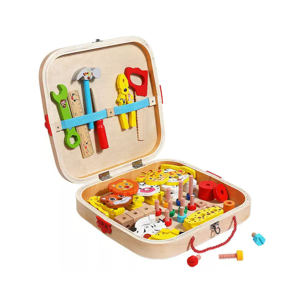 Set d'outils de construction en bois pour enfants