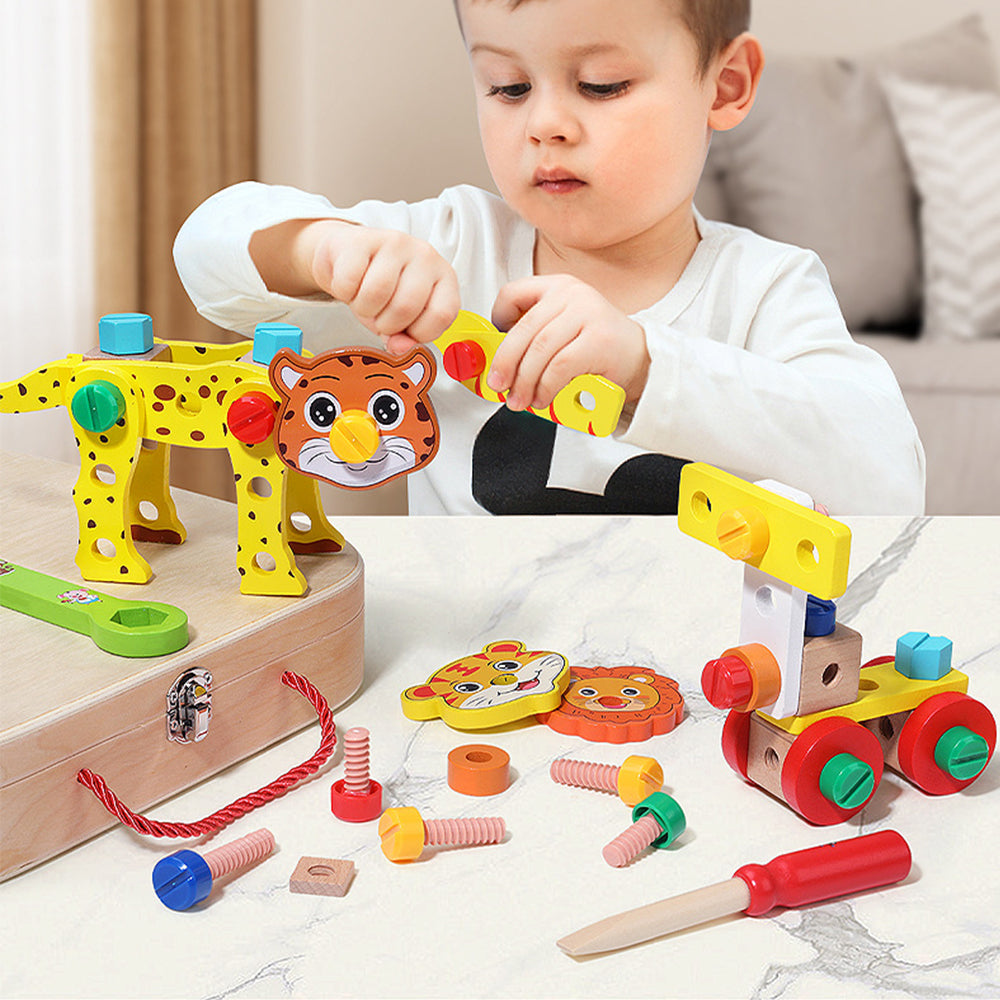 Set d'outils de construction en bois pour enfants