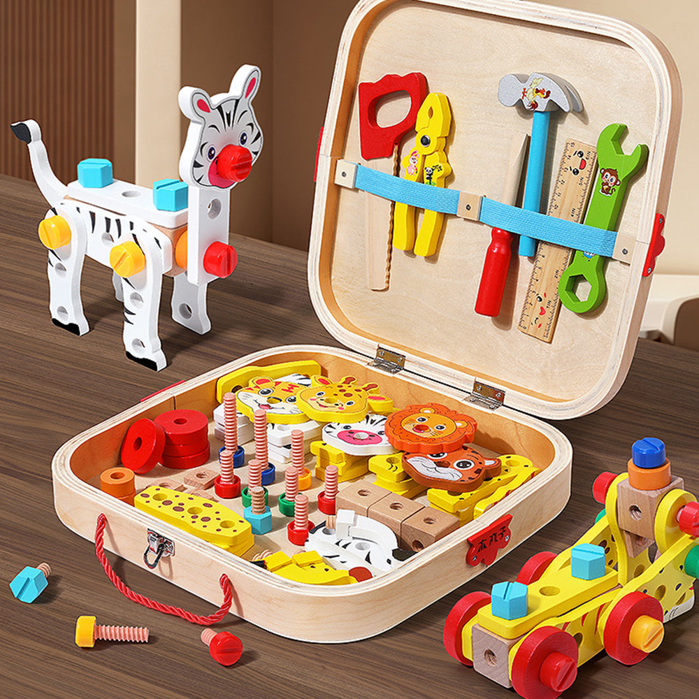 Set d'outils de construction en bois pour enfants