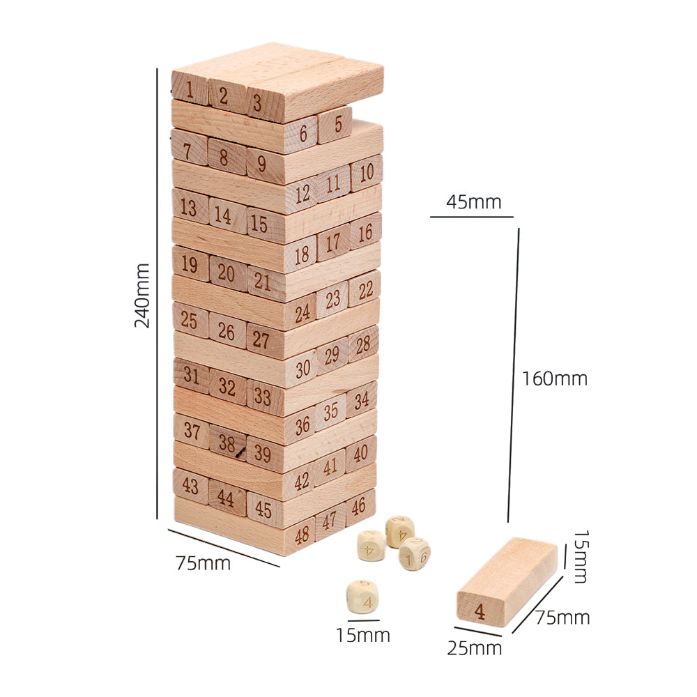 Holz-Stapelturm-Spiel