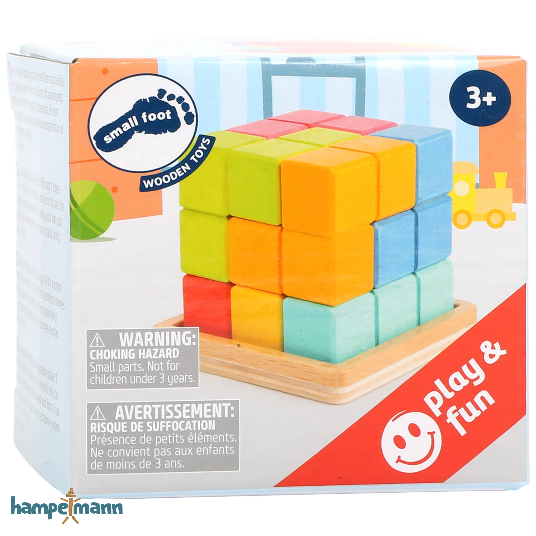 Cubes en bois 3D - jeu de réflexion magique - suppression progressive