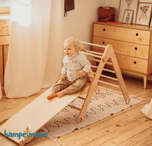 Laden Sie das Bild in den Galerie-Viewer, 2-teiliges Baby-Gym: Kletterdreieck mit Rampe + Rutsche
