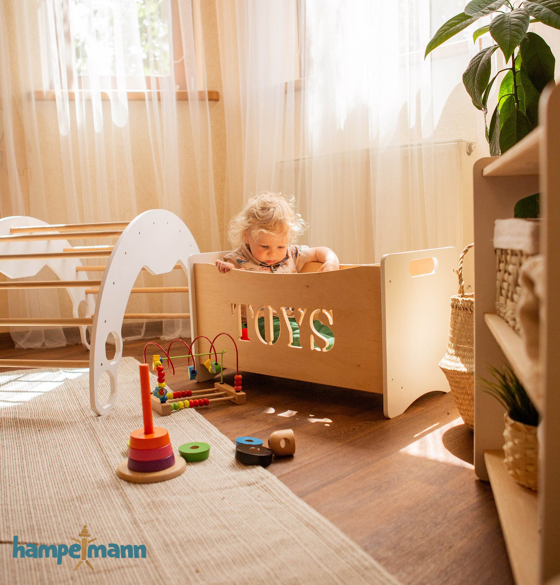 Wooden toy box