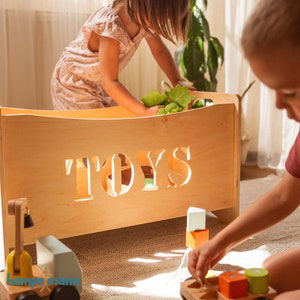 Wooden toy box